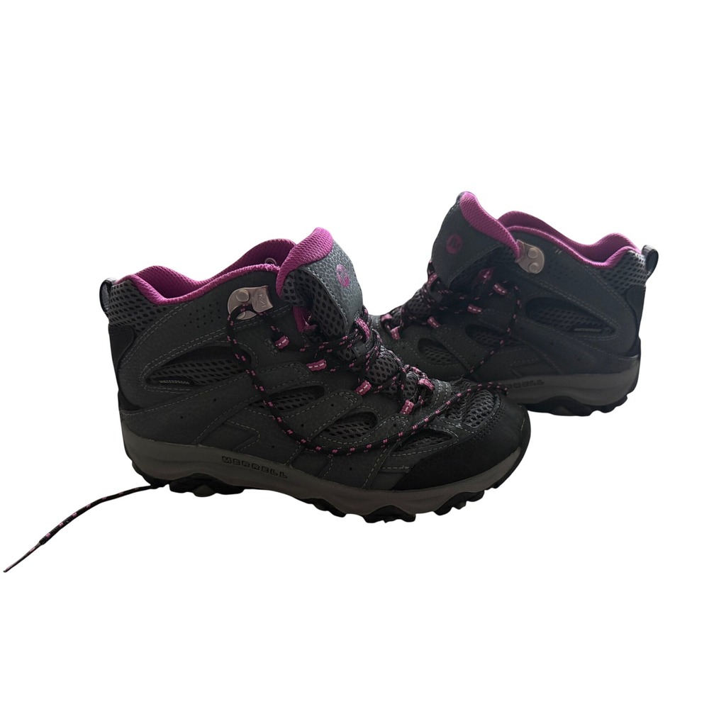 Merrell Kids Moab 3 Mid Waterproof Hiking Boot Girls Size 4